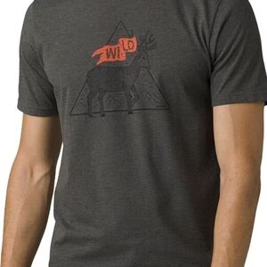 Prana Buck wild journeyman shirt  charcoal heather gray, mens S or youth…